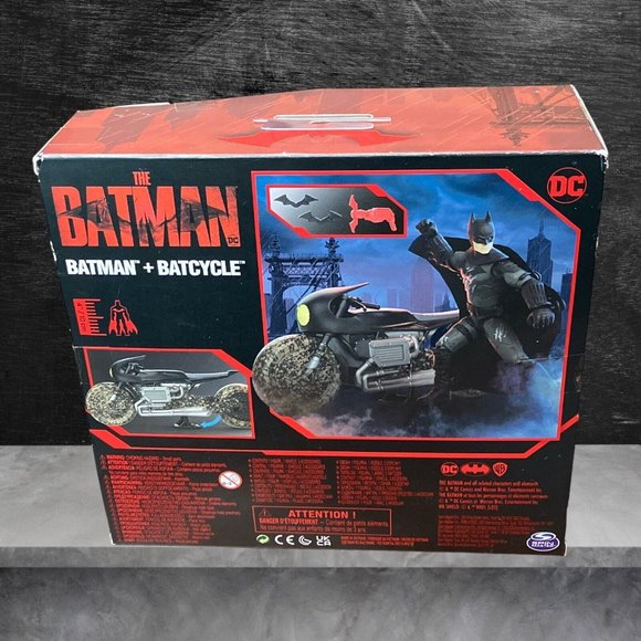 2022 DC The Batman Movie 4” BATMAN & BATCYCLE Spin Master New Sealed - Picture 7 of 7